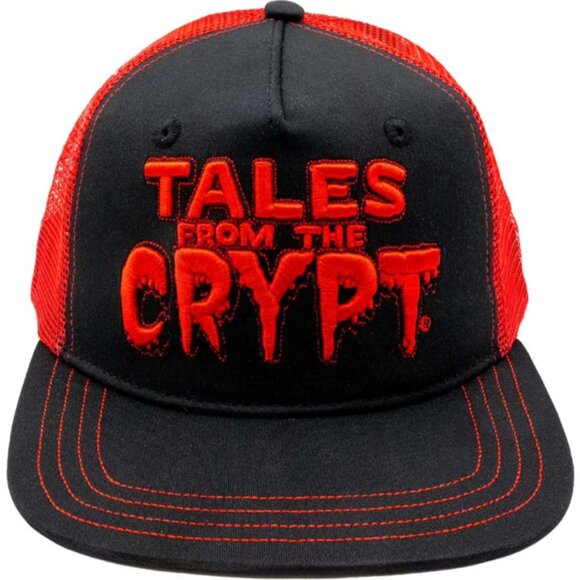 Tales From The Crypt Black Red Mesh Baseball Hat Snapback Cap NWT - Picture 1 of 3